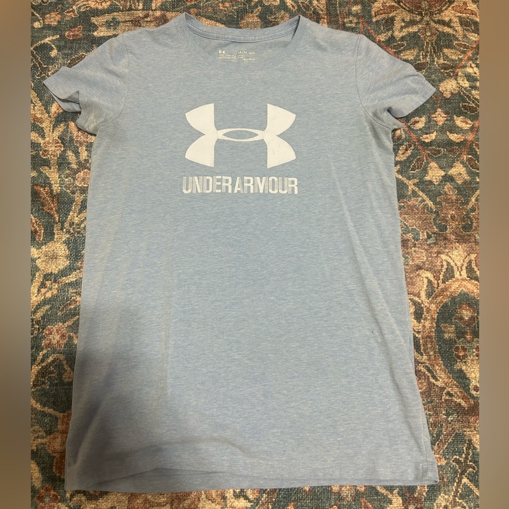 Light blue under armour shirt